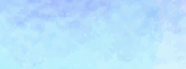 Hand painted watercolor sky and clouds, blue,lighte ,orange, white abstract watercolor background, vector illustration