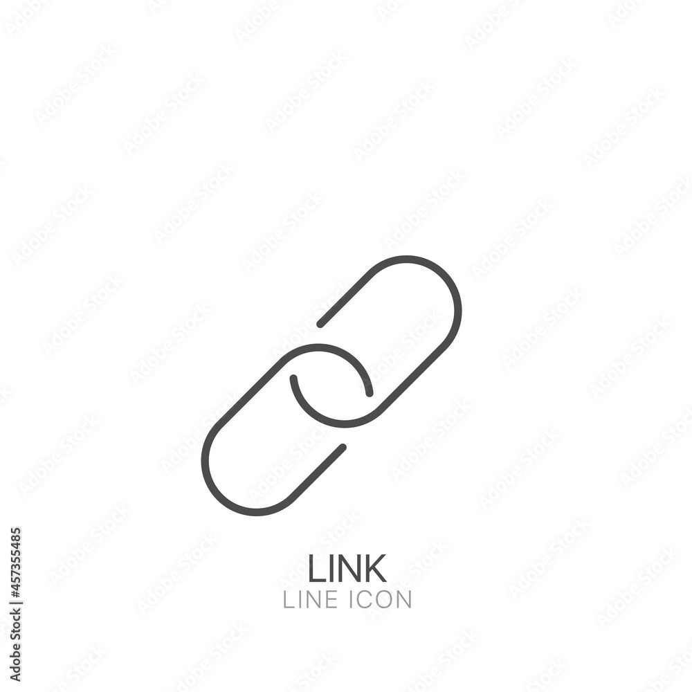 Poster link vector line icon. link icon vector for web, computer and mobile app