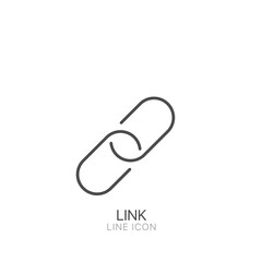 Link vector line icon. Link icon vector for web, computer and mobile app