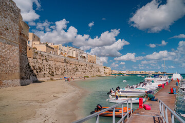 OTRANTO. LECCE. SUMMER 2021.  Sunny day in the beautifull Otranto. View of the old historic town