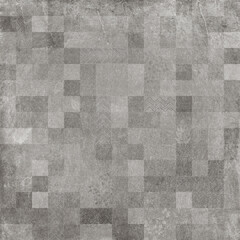 square mosaic background on gray cement floor