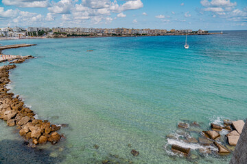 Fototapeta premium OTRANTO. LECCE. SUMMER 2021. Sunny day in the beautifull Otranto. View of the old historic town