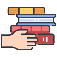 delivering books icon