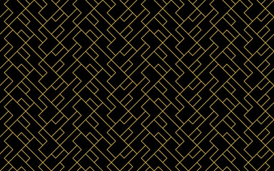 Fototapeta premium The geometric pattern with lines. Seamless vector background. Gold and black texture. Graphic modern pattern. Simple lattice graphic design