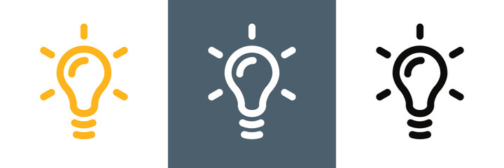Glühbirne Lineart Vektor Logo