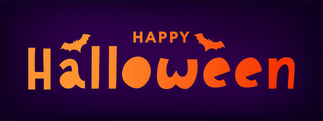 Happy Halloween Text Banner Lettering Holiday Special offer Shop Now