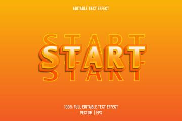 Start editable text effect orange color
