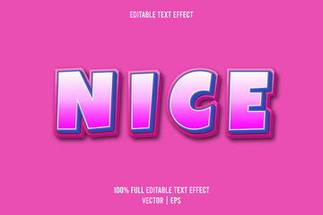 Nice editable text effect pink color