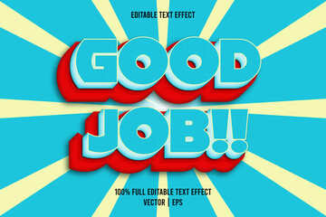 Good job!! 3 dimension editable text effect cyan and red color