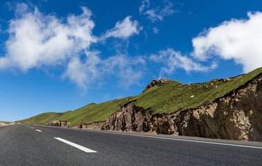 White clouds in the blue sky
