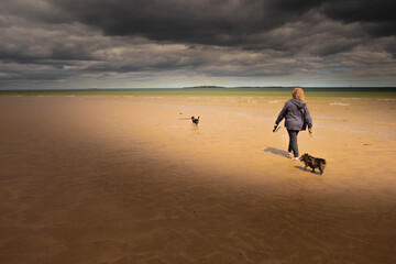 Obraz premium Walking on the beach