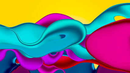 Digital painting design illustration, Gradient colorful abstract  background