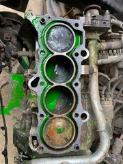 Engine repair by mechanic, engine overheating problem