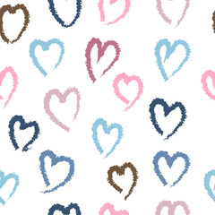 seamless heart pattern on white  background Used for paper, wallpaper, fabric and print
