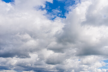 Naklejka premium White clouds. perfect blue sky.Dramatic sky with stormy clouds.Deep blue heaven sky.