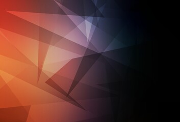 Fototapeta premium Dark Blue, Yellow vector background with polygonal style.