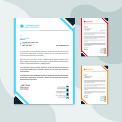 Professional corporate business Modern letterhead vector template. Simple and clean print ready design.