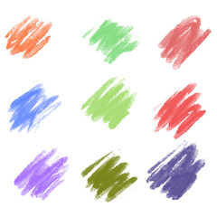 Color watercolor brush pattern background, Illustration art decorative artistic digital art on white background