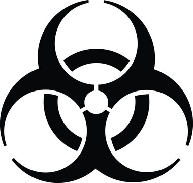 biohazard warning sign vector