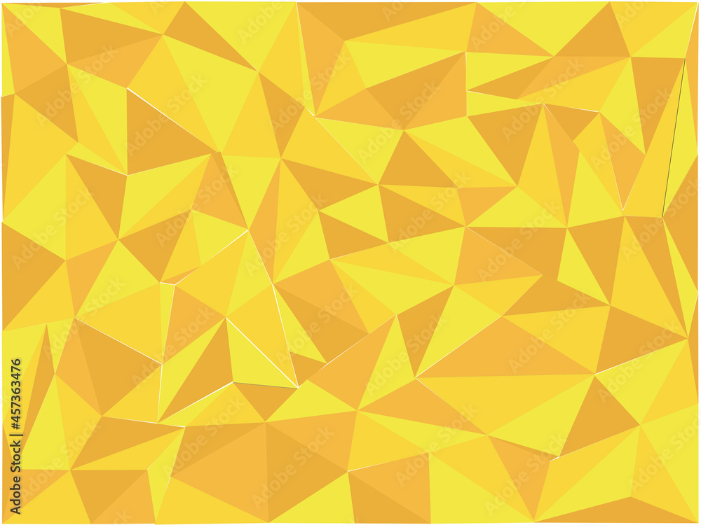 Poster yellow and orange background with triangle pattern vector design.