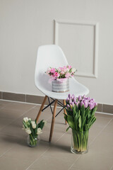 flowers in vase on the table
