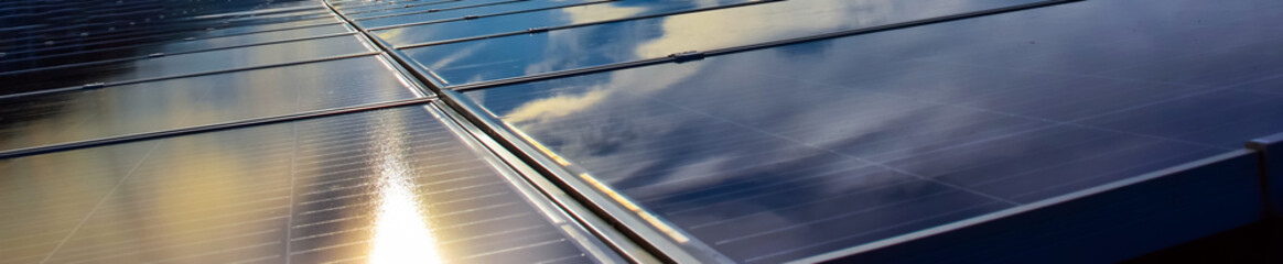 panels on the roof of a building