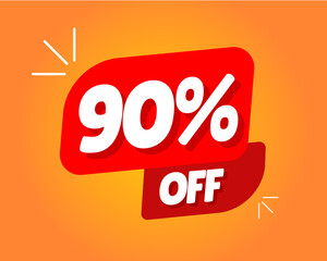90% off limited special offer banner stock illustration sale