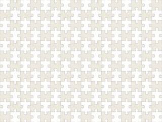 Seamless pattern of completed puzzle pieces grid
