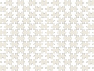 Seamless pattern of completed puzzle pieces grid