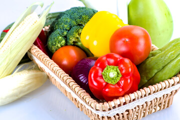 Vegetables in the basket