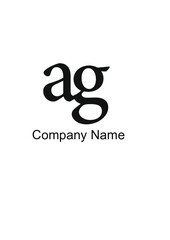 AG,GA,A,G abstract logo letters monograms.