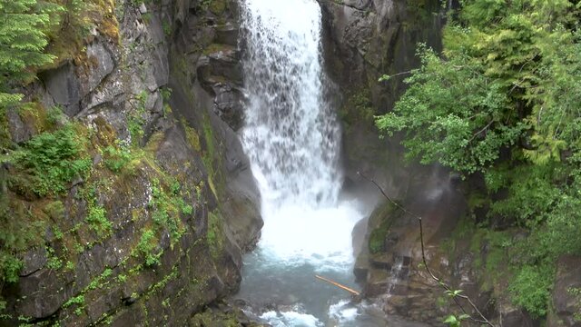 The Christine Falls in the Mount Rainier National Park, Washington USA