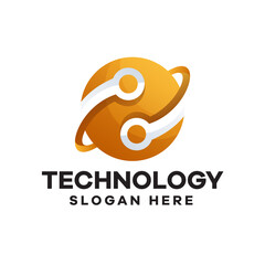 Technology Gradient Logo Design