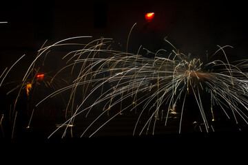 electrical sparks in the dark