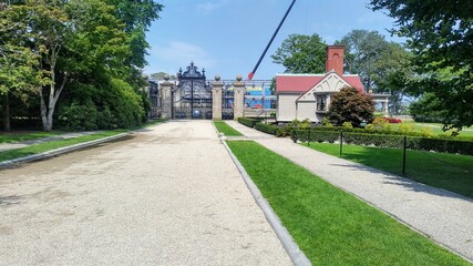 Entrance of a mansion in Newport 
