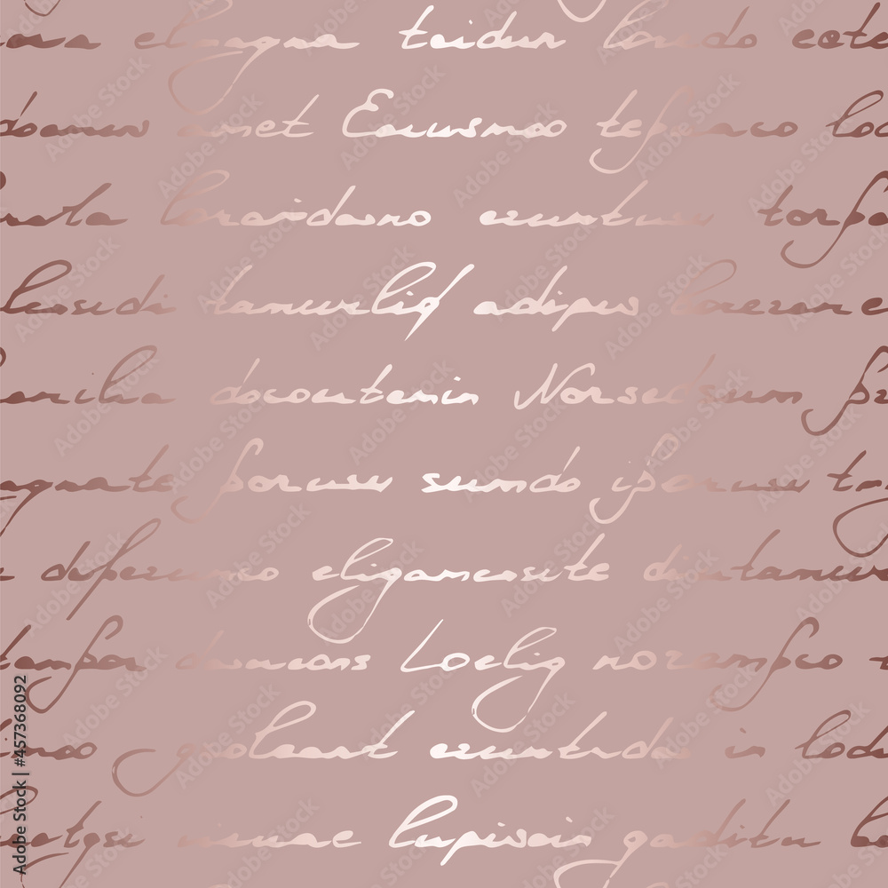 Poster vector seamless pattern. handwriting background. repeated scribble texture. hand writing printed. re