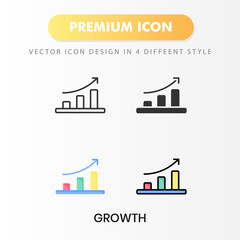growth icon for your website design, logo, app, UI. Vector graphics illustration and editable stroke.