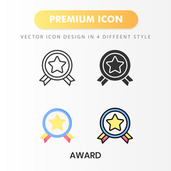 Fototapeta na wymiar award icon for your website design, logo, app, UI. Vector graphics illustration and editable stroke.