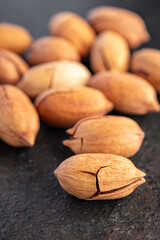 pecan nut fresh portion ready to eat meal snack on the table copy space food background rustic. top view keto or paleo diet veggie vegan or vegetarian food