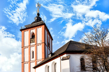 Nikolaikirche (Nikolai church) in Siegen on a sunny day in sprigtime.