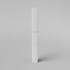 Cosmetic package for advertising pictures. 3D render.