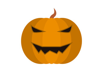 Icono de calabaza con cara tenebrosa de halloween.