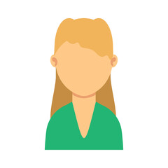 Woman avatar person female vector illustration icon character. Face portrait woman avatar cartoon girl user. Human profile isolated white adult icon. Office headshot woman avatar employee face head