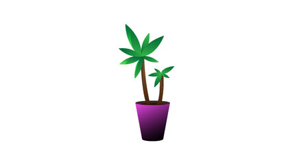 yucca plante vecteur pot violet