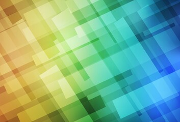 Obraz premium Light Blue, Yellow vector layout with lines, rectangles.