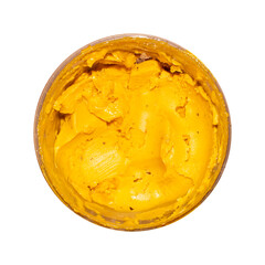 Bee honey mixed with propolis.Natural bee honey with propolis background.