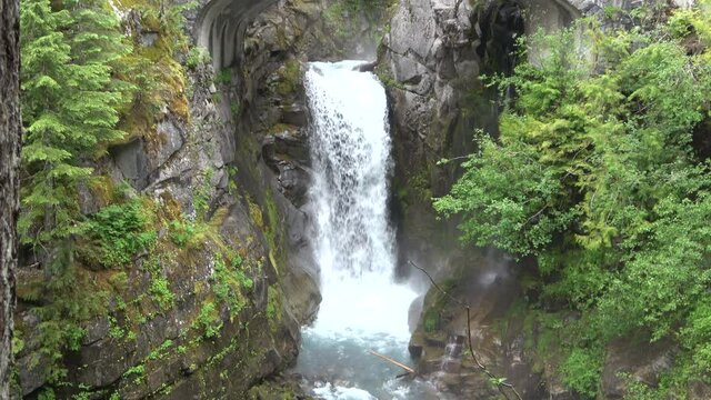 The Christine Falls in the Mount Rainier National Park, Washington USA