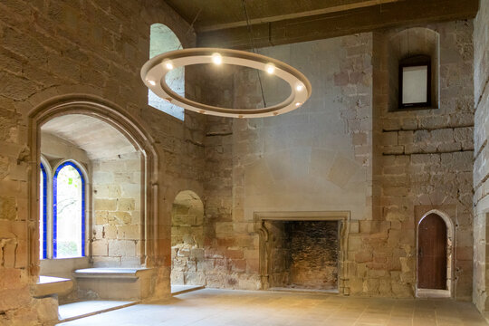  Olite village with its Royal Palace in Navarre, Spain on July 2021