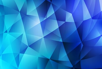 Light BLUE vector triangle mosaic background.