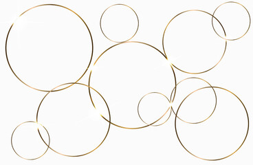 Luxury white background with golden circles with sparkle. modern background. vector illustration. eps 10